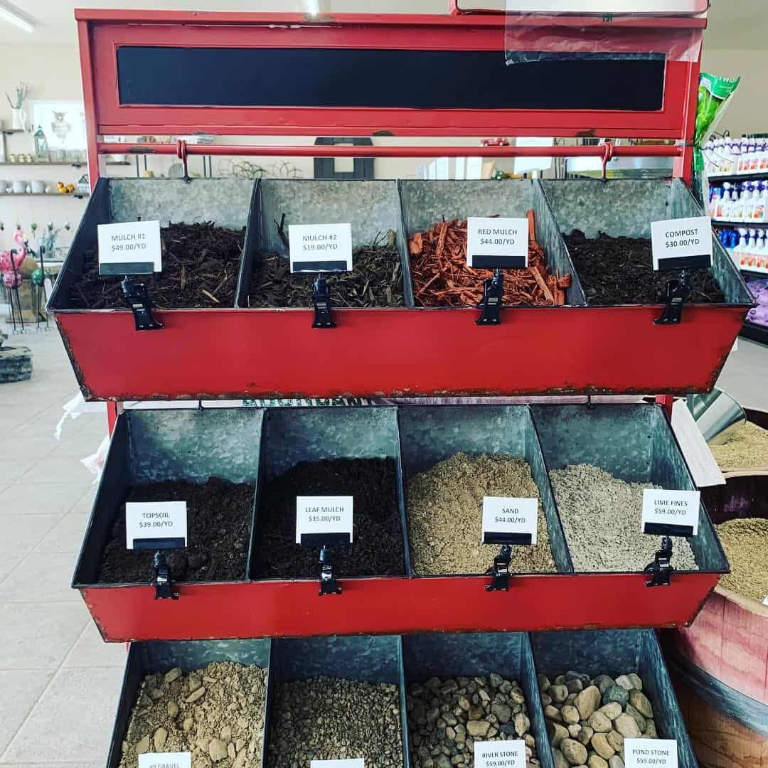 red display stand